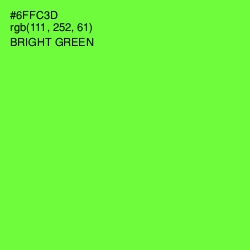 #6FFC3D - Bright Green Color Image