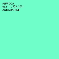 #6FFDCA - Aquamarine Color Image