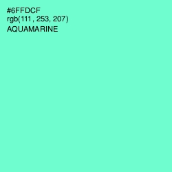 #6FFDCF - Aquamarine Color Image