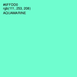 #6FFDD0 - Aquamarine Color Image