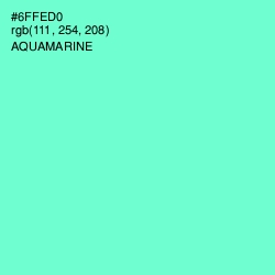 #6FFED0 - Aquamarine Color Image