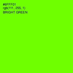 #6FFF01 - Bright Green Color Image