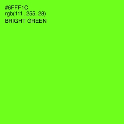 #6FFF1C - Bright Green Color Image