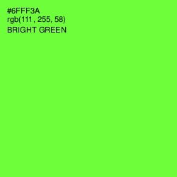 #6FFF3A - Bright Green Color Image