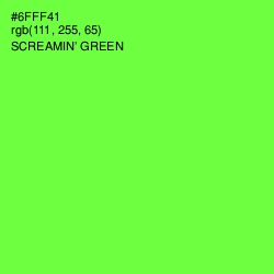 #6FFF41 - Screamin' Green Color Image