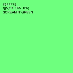 #6FFF7E - Screamin' Green Color Image