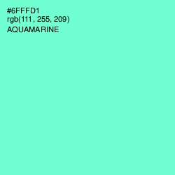 #6FFFD1 - Aquamarine Color Image