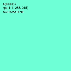 #6FFFD7 - Aquamarine Color Image