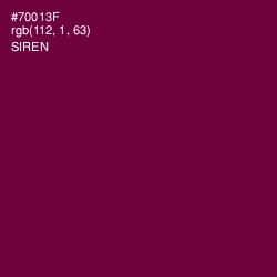 #70013F - Siren Color Image
