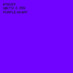 #7002FF - Purple Heart Color Image