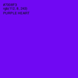 #7008F3 - Purple Heart Color Image