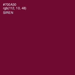#700A30 - Siren Color Image