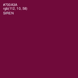 #700A3A - Siren Color Image