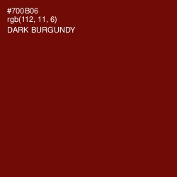 #700B06 - Dark Burgundy Color Image