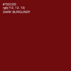 #700C0D - Dark Burgundy Color Image