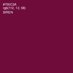 #700C3A - Siren Color Image