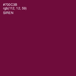 #700C3B - Siren Color Image