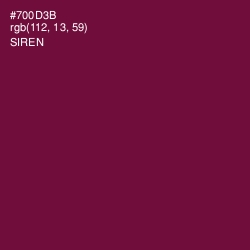 #700D3B - Siren Color Image
