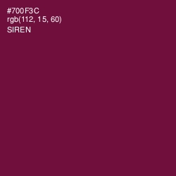 #700F3C - Siren Color Image