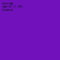 #7011BB - Purple Color Image