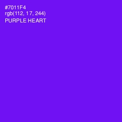 #7011F4 - Purple Heart Color Image
