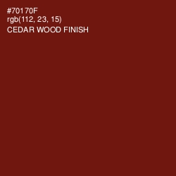 #70170F - Cedar Wood Finish Color Image