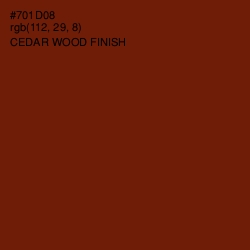 #701D08 - Cedar Wood Finish Color Image