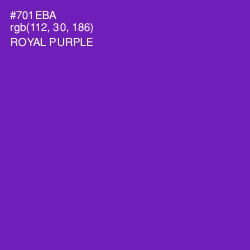 #701EBA - Royal Purple Color Image