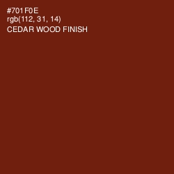 #701F0E - Cedar Wood Finish Color Image