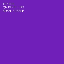 #701FB9 - Royal Purple Color Image