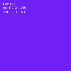 #701FF5 - Purple Heart Color Image