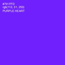 #701FFD - Purple Heart Color Image