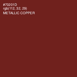 #70201D - Metallic Copper Color Image