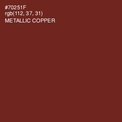 #70251F - Metallic Copper Color Image