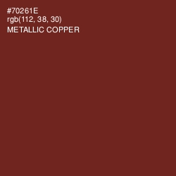 #70261E - Metallic Copper Color Image