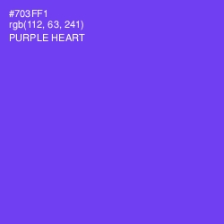#703FF1 - Purple Heart Color Image