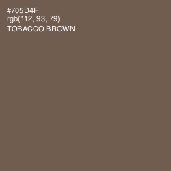 #705D4F - Tobacco Brown Color Image