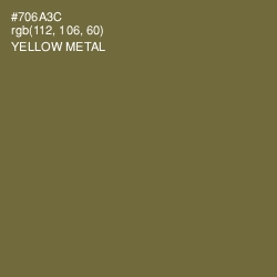 #706A3C - Yellow Metal Color Image