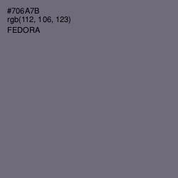 #706A7B - Fedora Color Image