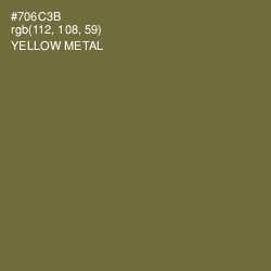 #706C3B - Yellow Metal Color Image