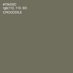 #706E5C - Crocodile Color Image
