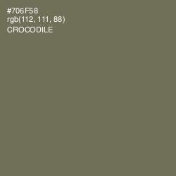 #706F58 - Crocodile Color Image