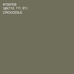 #706F5B - Crocodile Color Image