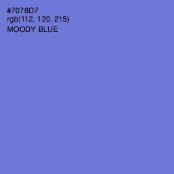 #7078D7 - Moody Blue Color Image