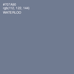 #707A90 - Waterloo  Color Image