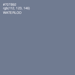 #707B92 - Waterloo  Color Image