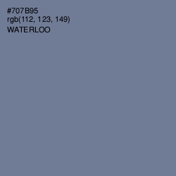 #707B95 - Waterloo  Color Image