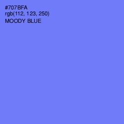 #707BFA - Moody Blue Color Image