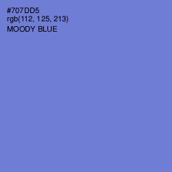 #707DD5 - Moody Blue Color Image
