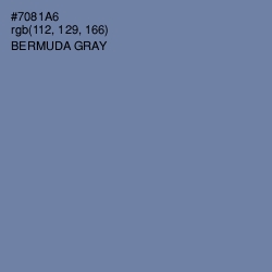 #7081A6 - Bermuda Gray Color Image